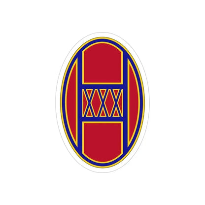 30th Armored Brigade (U.S. Army) REVERSE PRINT Transparent Die-Cut STICKER - The Sticker Space