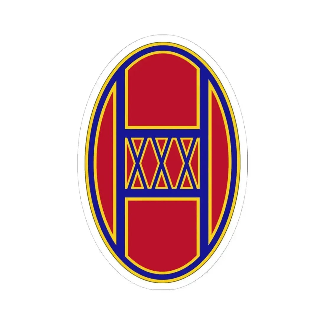 30th Armored Brigade (U.S. Army) STICKER Vinyl Kiss-Cut Decal 4 Inch White - The Sticker Space