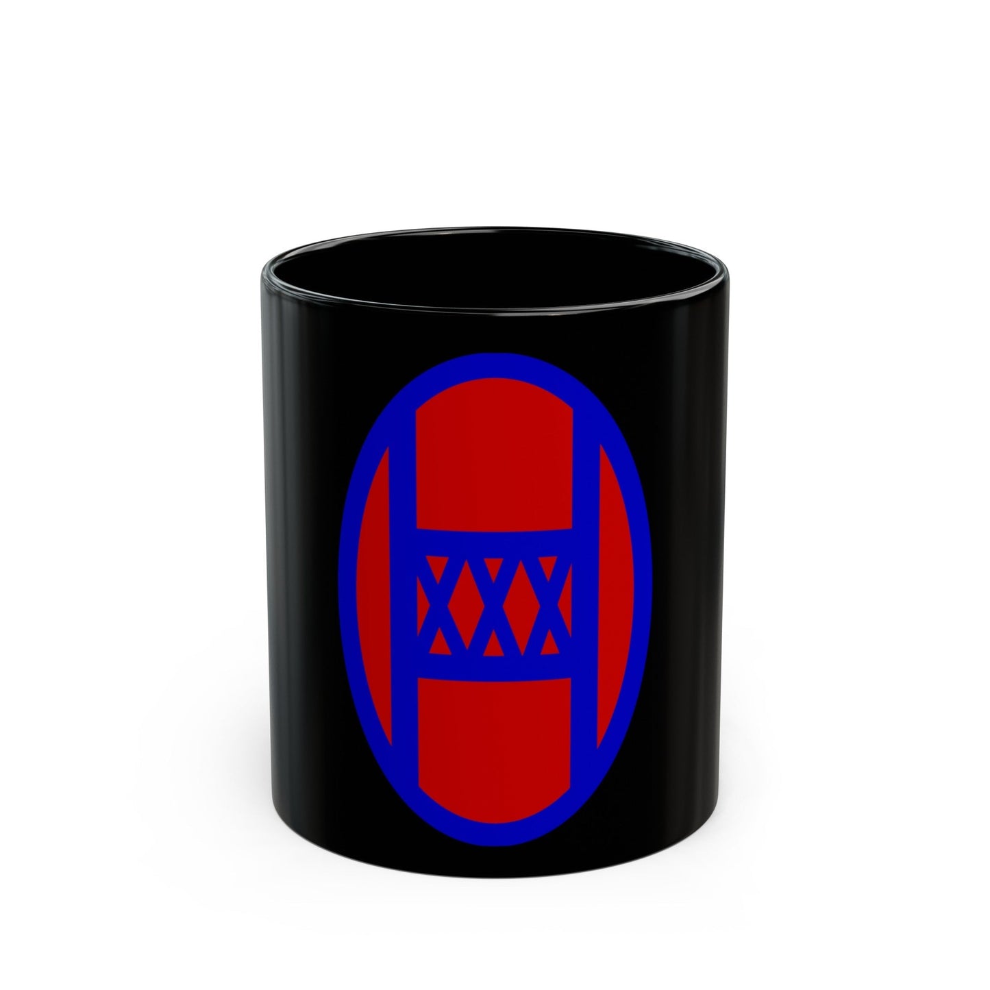 30th Infantry Division SSI (U.S. Army) Black Coffee Mug-11oz-The Sticker Space