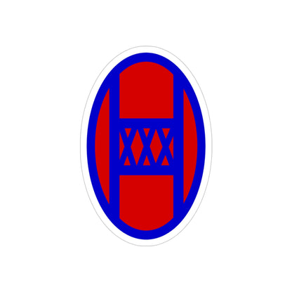 30th Infantry Division SSI (U.S. Army) REVERSE PRINT Transparent STICKER-4 Inch-The Sticker Space