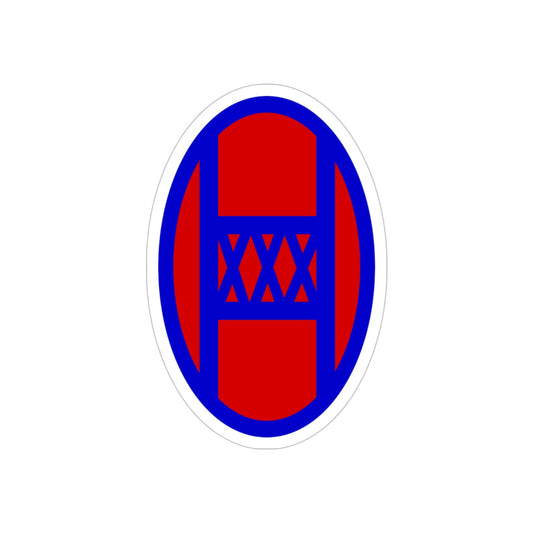 30th Infantry Division SSI (U.S. Army) REVERSE PRINT Transparent STICKER-4 Inch-The Sticker Space