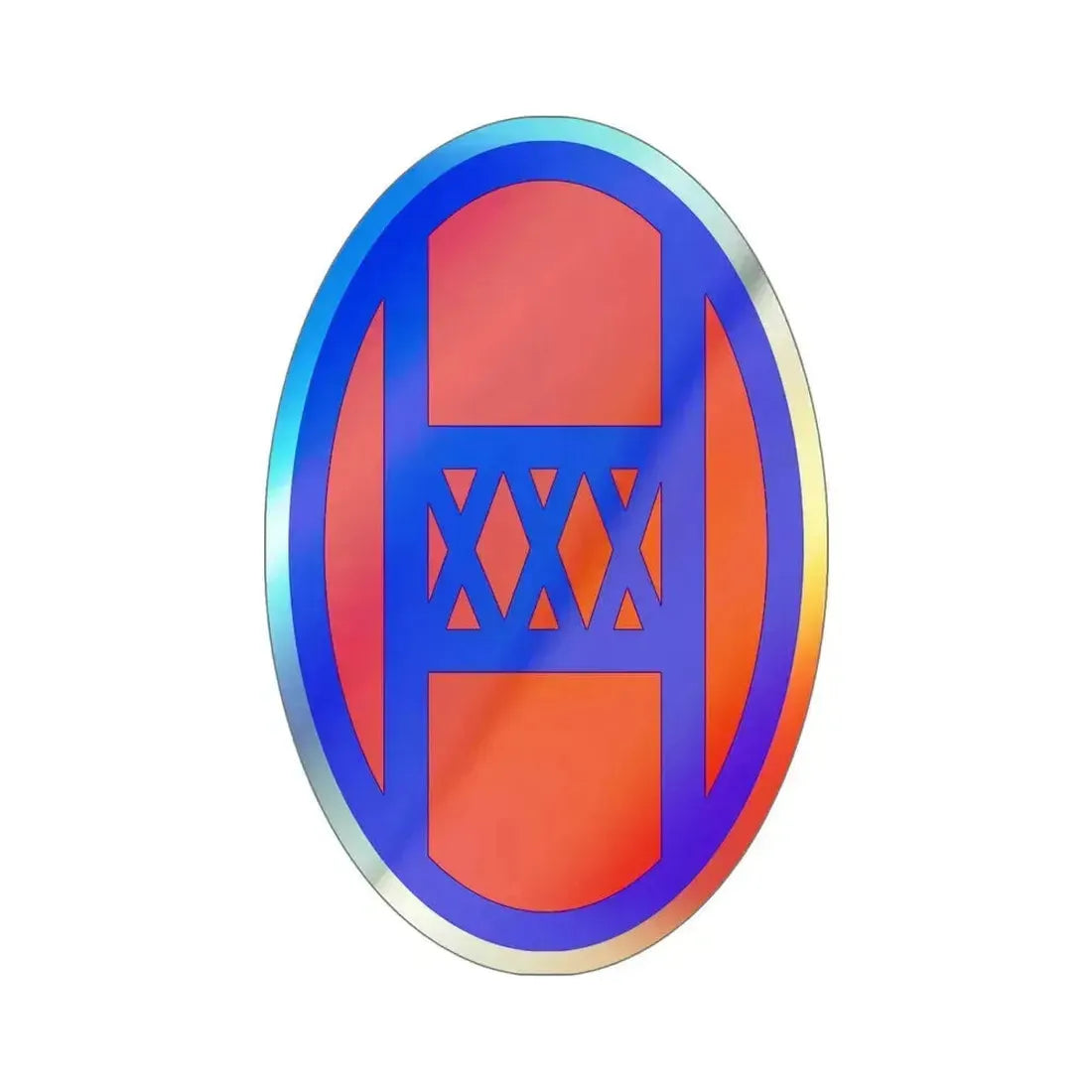 30th Infantry Division SSI (U.S. Army) Holographic STICKER Die-Cut Vinyl Decal 6 Inch Holographic - The Sticker Space