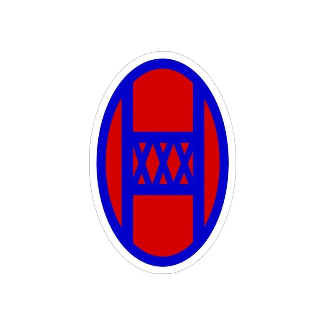 30th Infantry Division SSI (U.S. Army) REVERSE PRINT Transparent Die-Cut STICKER 2 Inch Die-Cut Transparent - The Sticker Space