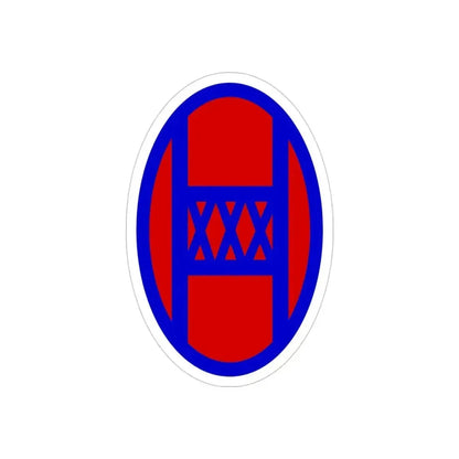 30th Infantry Division SSI (U.S. Army) REVERSE PRINT Transparent Die-Cut STICKER 2 Inch Die-Cut Transparent - The Sticker Space