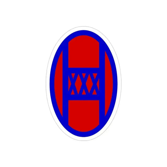 30th Infantry Division SSI (U.S. Army) REVERSE PRINT Transparent Die-Cut STICKER 2 Inch Die-Cut Transparent - The Sticker Space