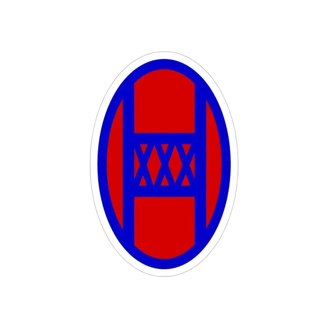 30th Infantry Division SSI (U.S. Army) REVERSE PRINT Transparent Die-Cut STICKER 5 Inch Die-Cut Transparent - The Sticker Space