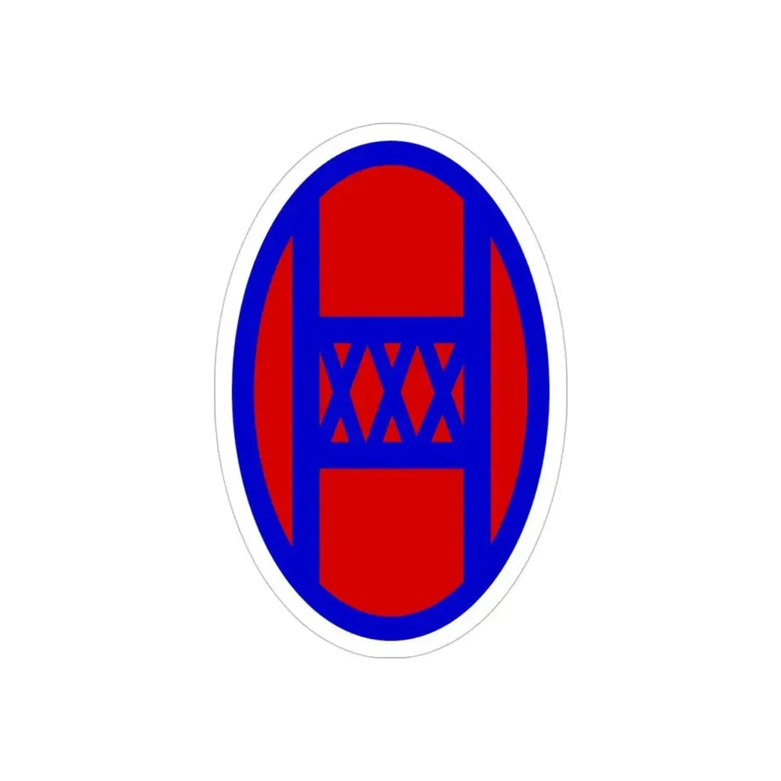 30th Infantry Division SSI (U.S. Army) REVERSE PRINT Transparent Die-Cut STICKER - The Sticker Space