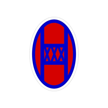 30th Infantry Division SSI (U.S. Army) REVERSE PRINT Transparent Die-Cut STICKER - The Sticker Space