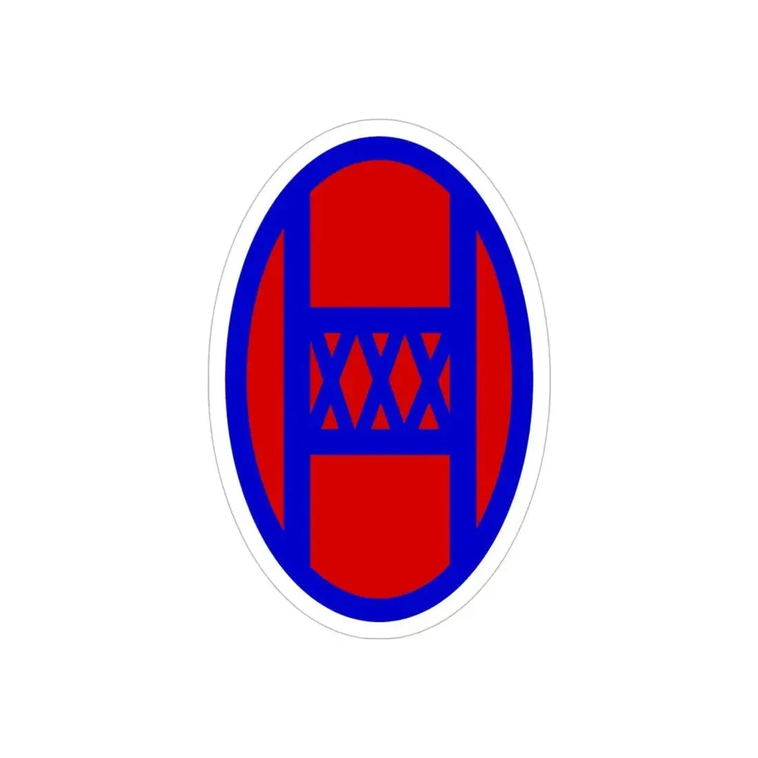 30th Infantry Division SSI (U.S. Army) REVERSE PRINT Transparent Die-Cut STICKER - The Sticker Space