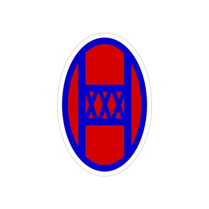 30th Infantry Division SSI (U.S. Army) REVERSE PRINT Transparent Die-Cut STICKER - The Sticker Space