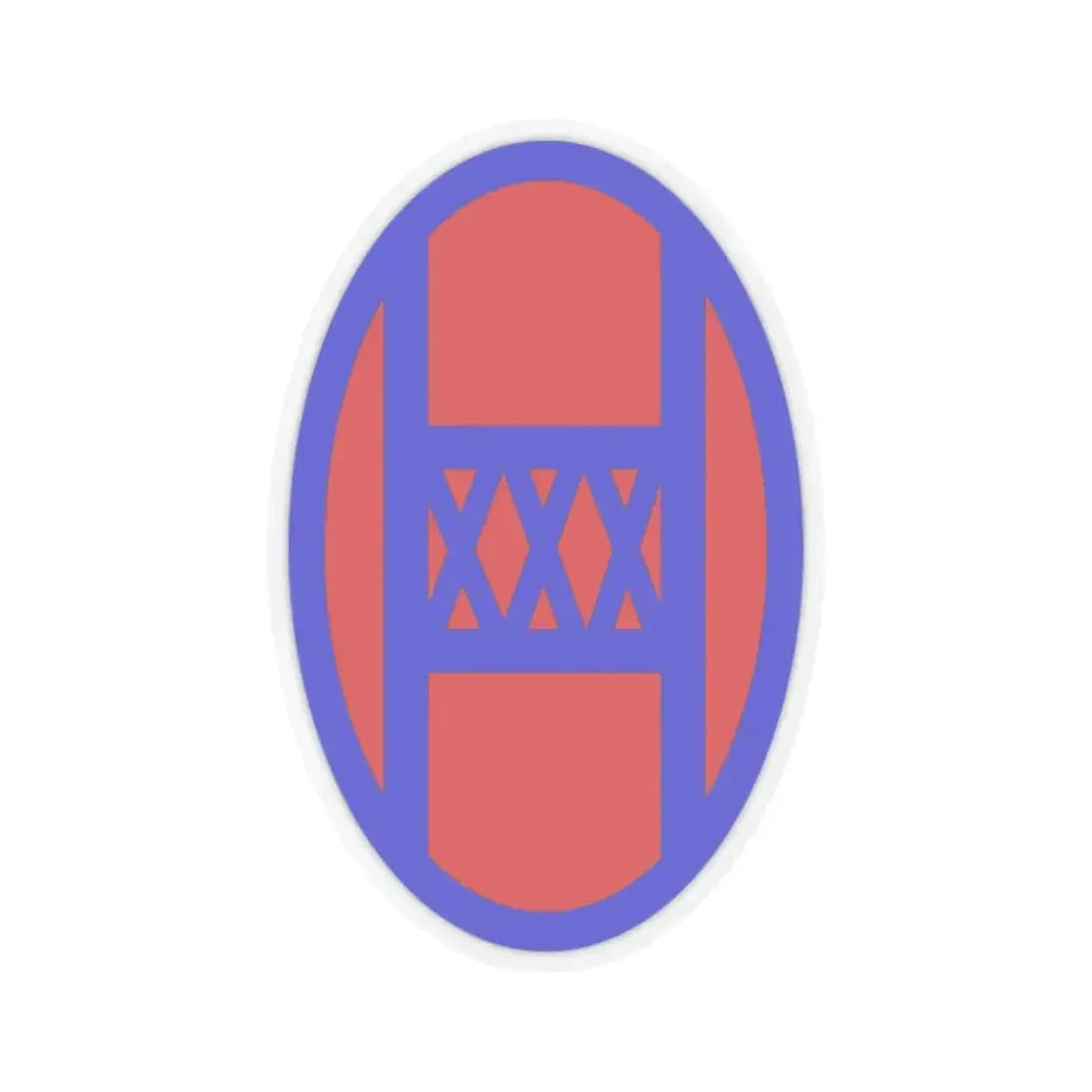 30th Infantry Division SSI (U.S. Army) STICKER Vinyl Kiss-Cut Decal 2 Inch Transparent - The Sticker Space