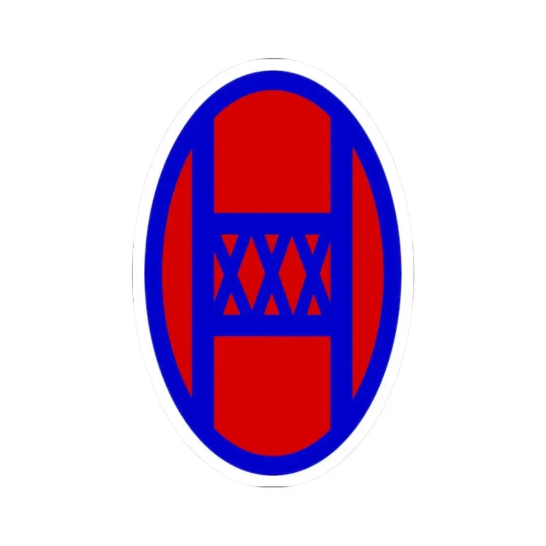 30th Infantry Division SSI (U.S. Army) STICKER Vinyl Kiss-Cut Decal 2 Inch White - The Sticker Space