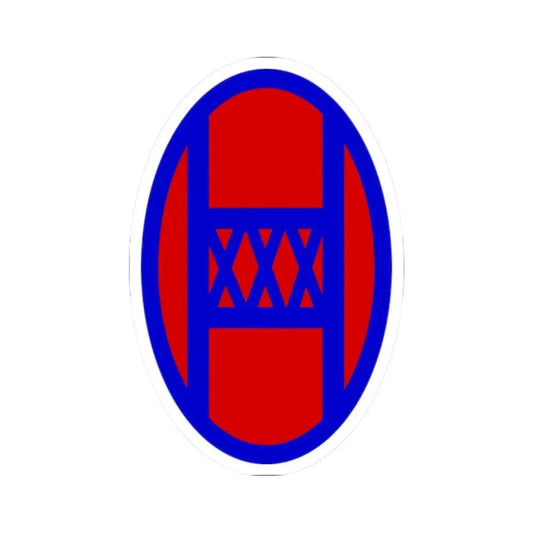 30th Infantry Division SSI (U.S. Army) STICKER Vinyl Kiss-Cut Decal 2 Inch White - The Sticker Space