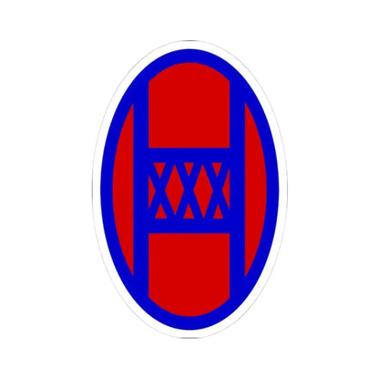 30th Infantry Division SSI (U.S. Army) STICKER Vinyl Kiss-Cut Decal 3 Inch White - The Sticker Space