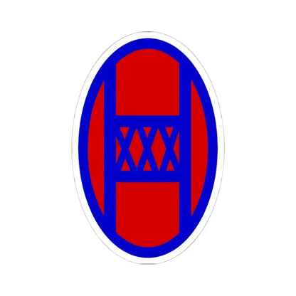 30th Infantry Division SSI (U.S. Army) STICKER Vinyl Kiss-Cut Decal 4 Inch White - The Sticker Space