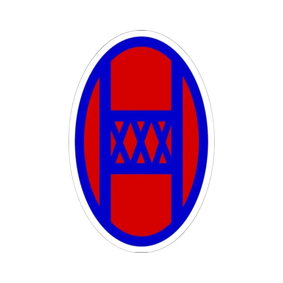 30th Infantry Division SSI (U.S. Army) STICKER Vinyl Kiss-Cut Decal 6 Inch White - The Sticker Space