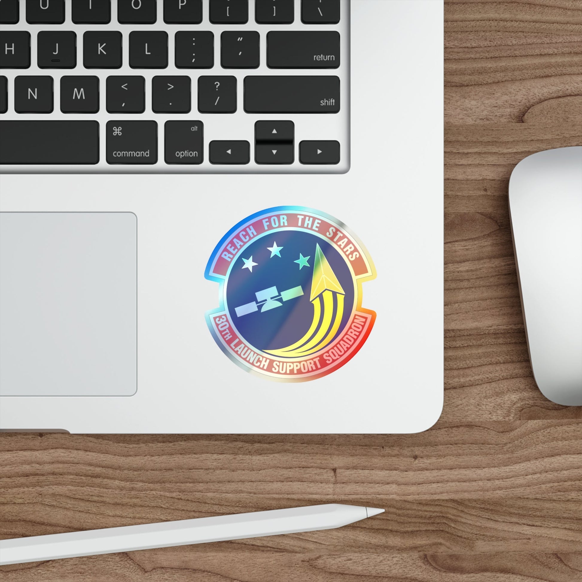 30th Launch Support Squadron (U.S. Air Force) Holographic STICKER Die-Cut Vinyl Decal-The Sticker Space