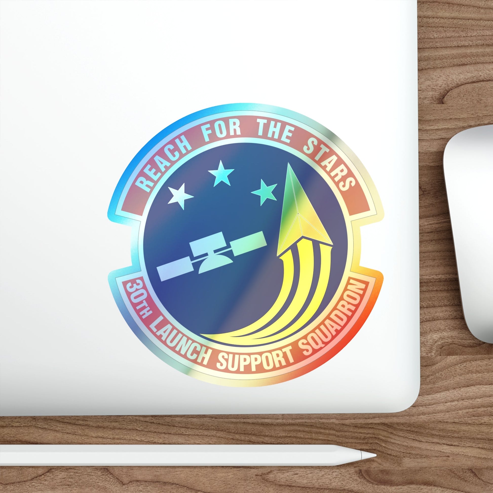 30th Launch Support Squadron (U.S. Air Force) Holographic STICKER Die-Cut Vinyl Decal-The Sticker Space