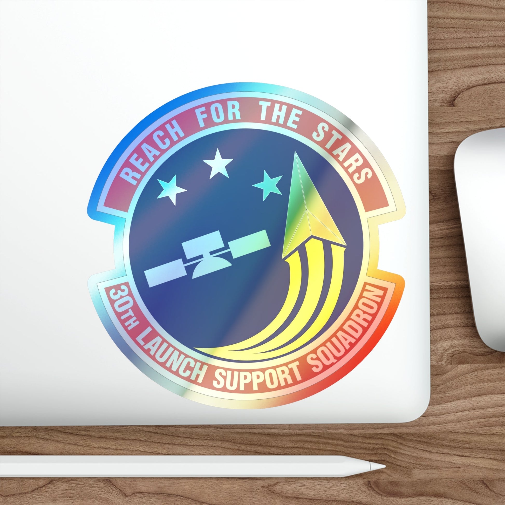 30th Launch Support Squadron (U.S. Air Force) Holographic STICKER Die-Cut Vinyl Decal-The Sticker Space