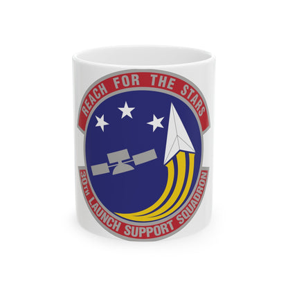 30th Launch Support Squadron (U.S. Air Force) White Coffee Mug-11oz-The Sticker Space