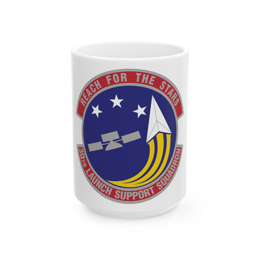30th Launch Support Squadron (U.S. Air Force) White Coffee Mug-15oz-The Sticker Space