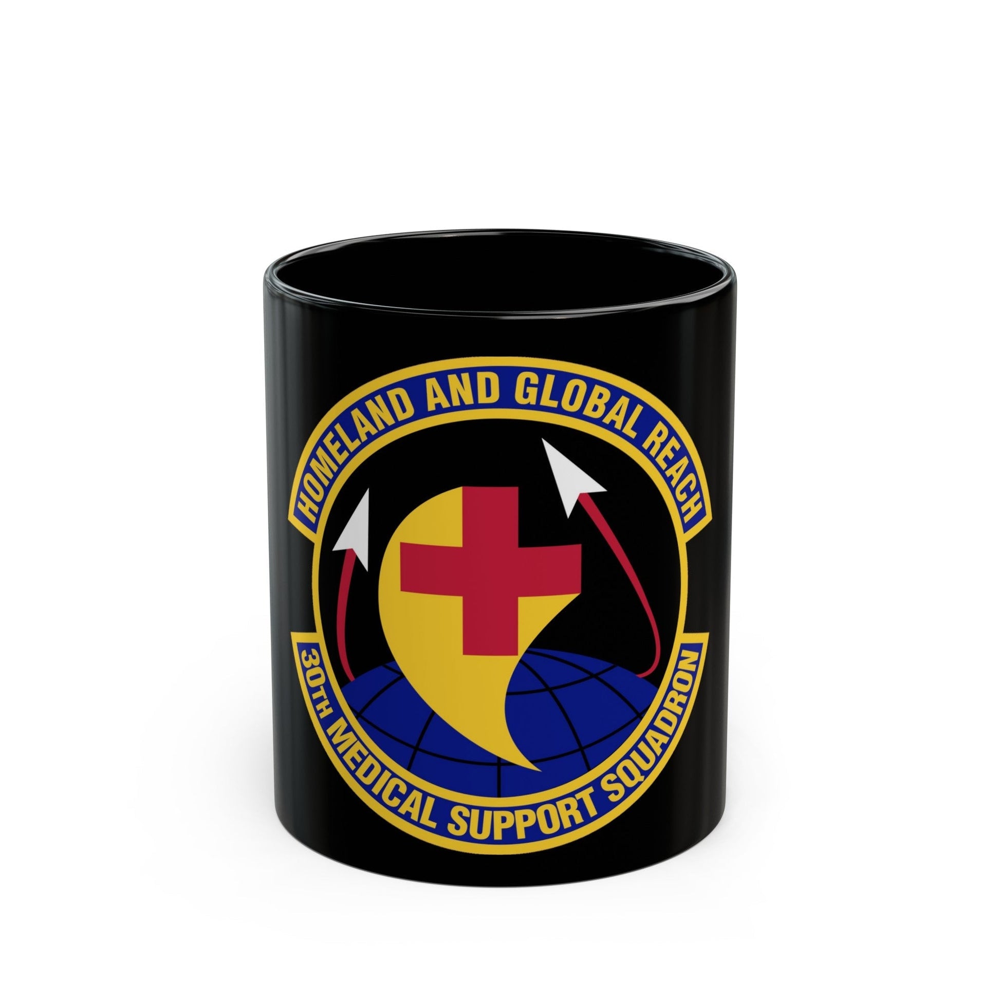 30th Medical Support Squadron (U.S. Air Force) Black Coffee Mug-11oz-The Sticker Space