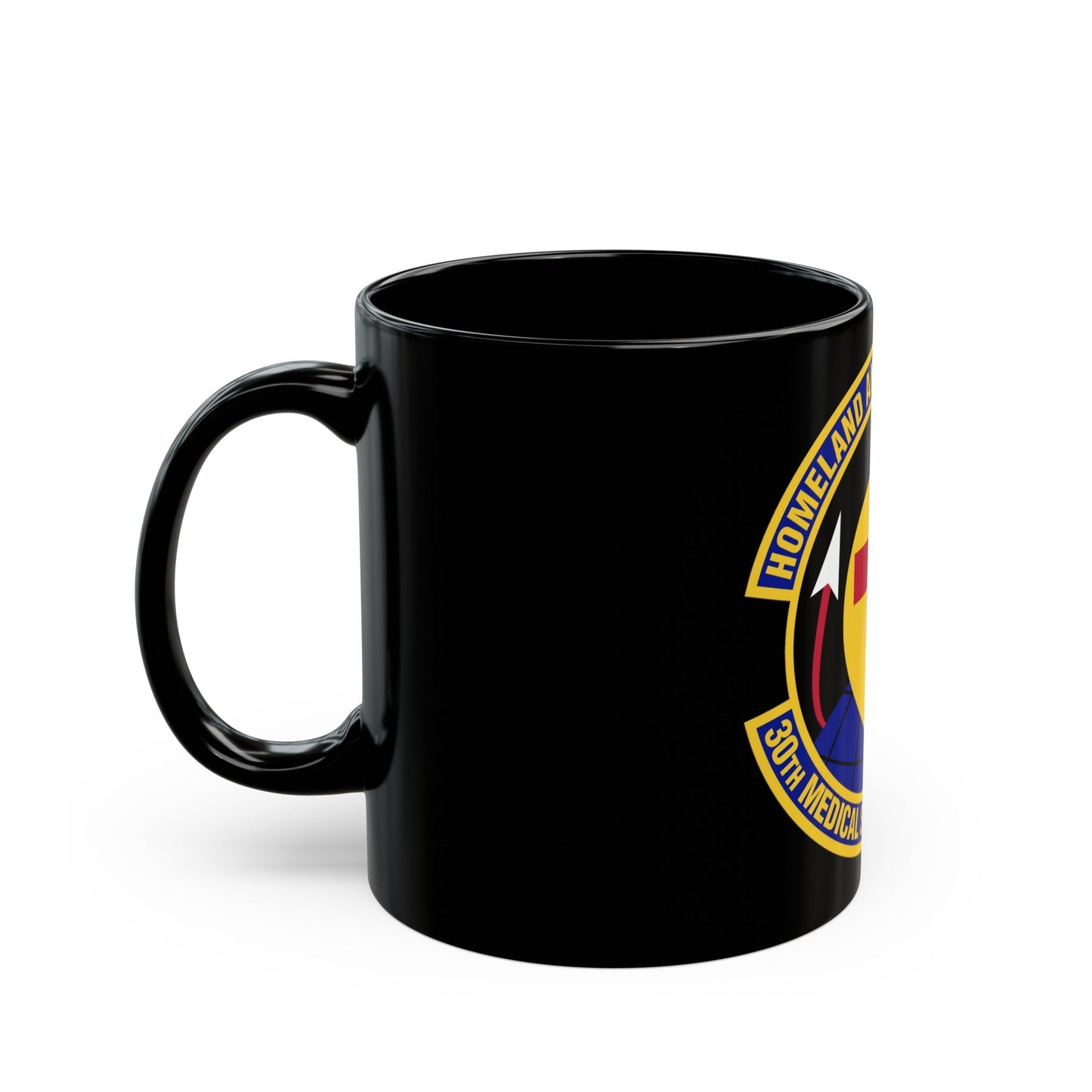 30th Medical Support Squadron (U.S. Air Force) Black Coffee Mug-The Sticker Space