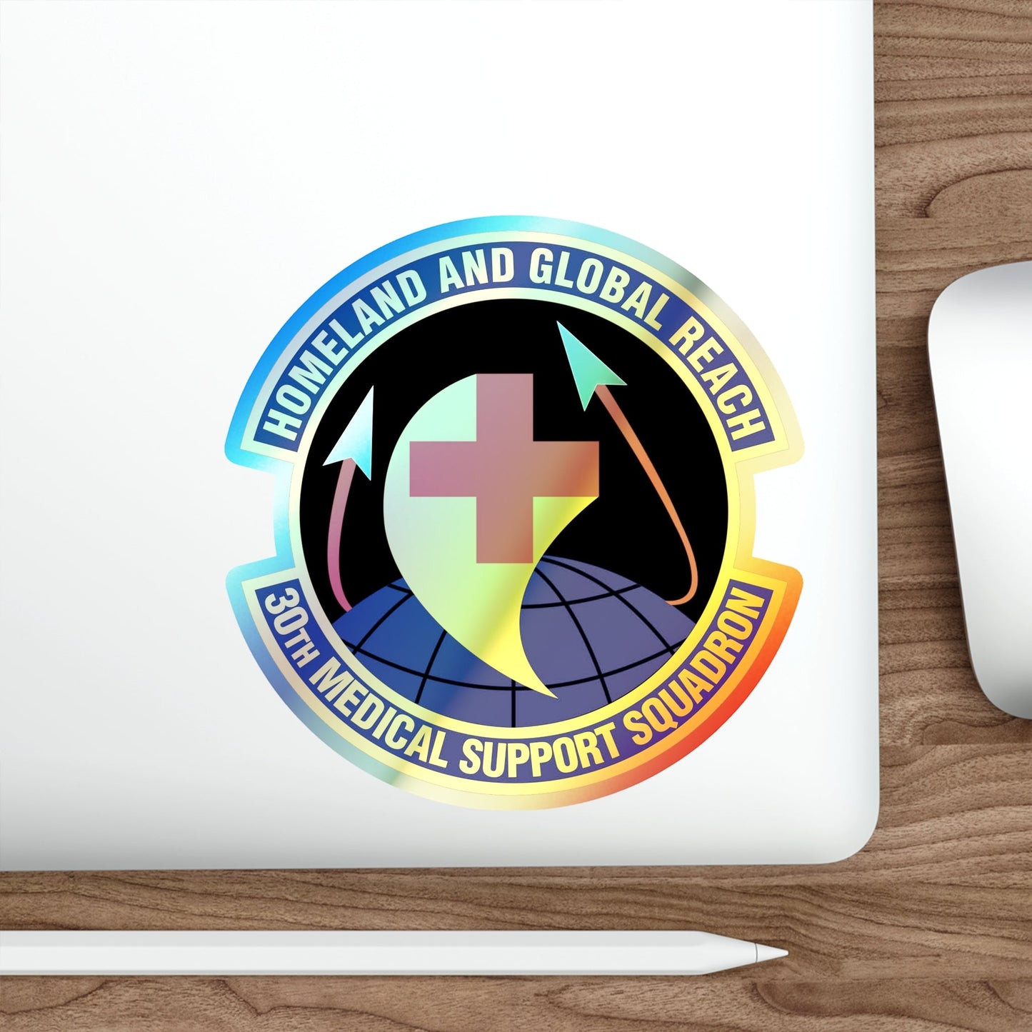 30th Medical Support Squadron (U.S. Air Force) Holographic STICKER Die-Cut Vinyl Decal-The Sticker Space