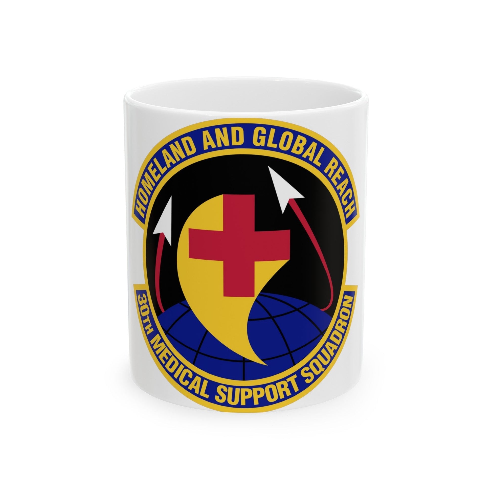 30th Medical Support Squadron (U.S. Air Force) White Coffee Mug-11oz-The Sticker Space