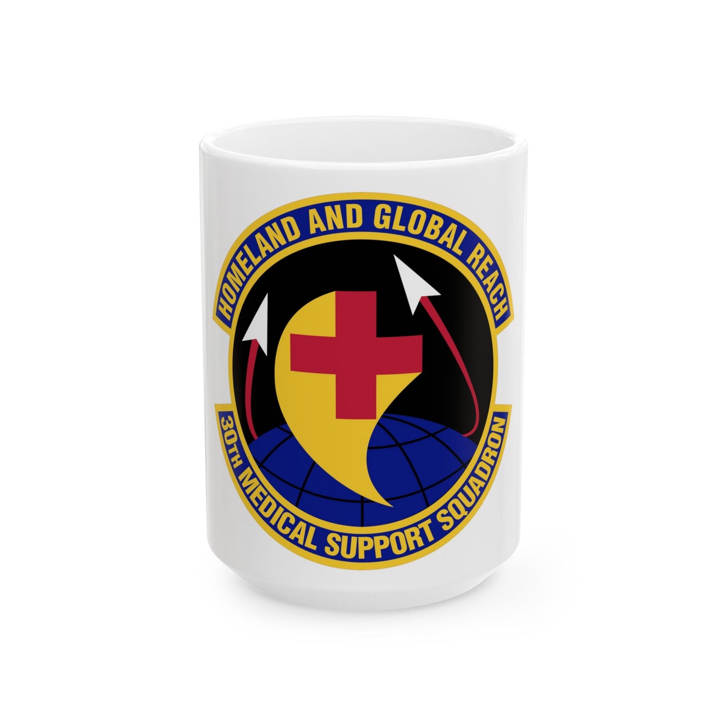 30th Medical Support Squadron (U.S. Air Force) White Coffee Mug-15oz-The Sticker Space