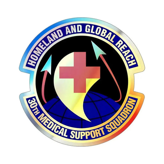 30th Medical Support Squadron (U.S. Air Force) Holographic STICKER Die-Cut Vinyl Decal 6 Inch Holographic - The Sticker Space