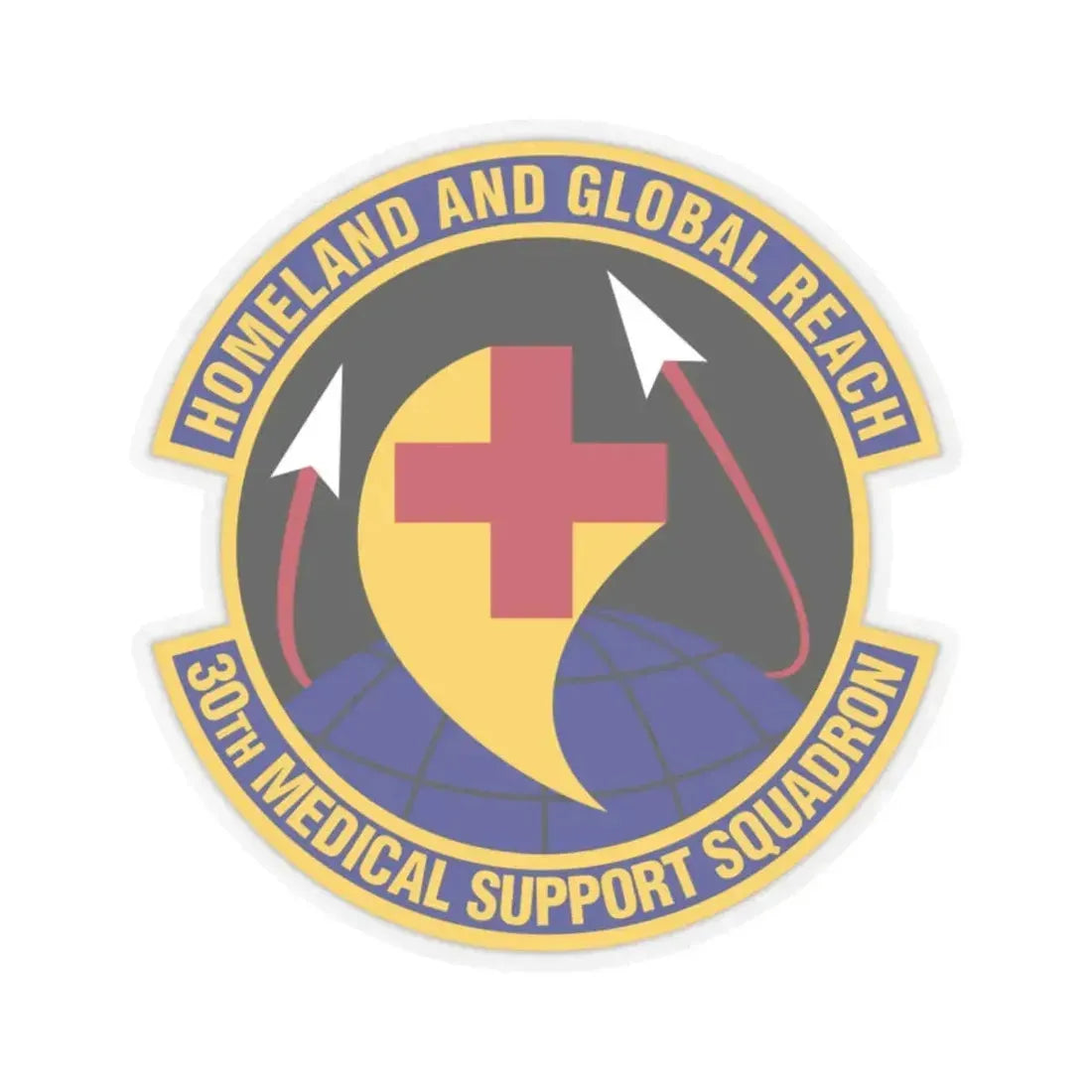 30th Medical Support Squadron (U.S. Air Force) STICKER Vinyl Kiss-Cut Decal 2 Inch Transparent - The Sticker Space