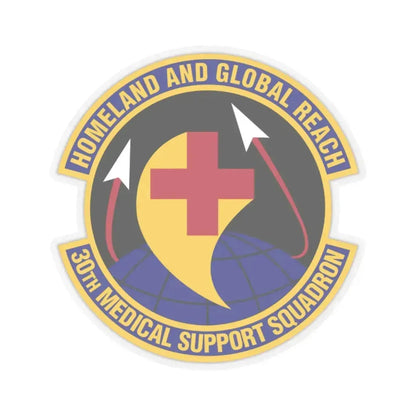 30th Medical Support Squadron (U.S. Air Force) STICKER Vinyl Kiss-Cut Decal 2 Inch Transparent - The Sticker Space