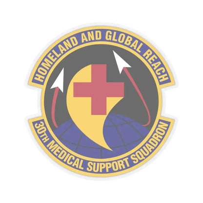 30th Medical Support Squadron (U.S. Air Force) STICKER Vinyl Kiss-Cut Decal 4 Inch Transparent - The Sticker Space