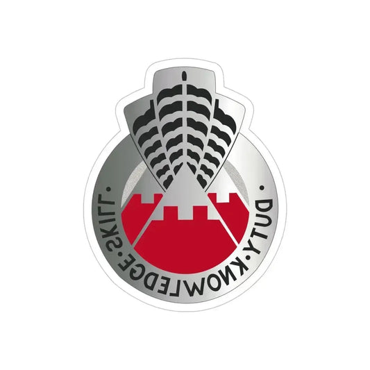 31 Engineer Group (U.S. Army) REVERSE PRINT Transparent Die-Cut STICKER 6 Inch Die-Cut Transparent - The Sticker Space