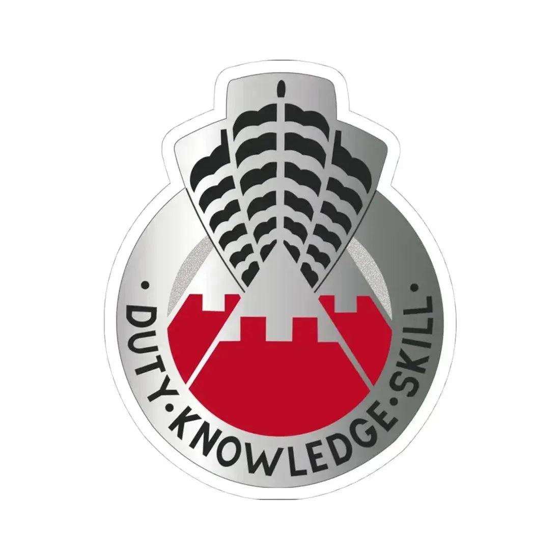 31 Engineer Group (U.S. Army) STICKER Vinyl Kiss-Cut Decal 4 Inch White - The Sticker Space