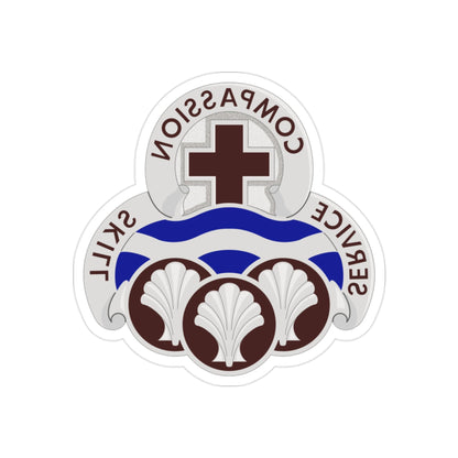 31 Field Hospital (U.S. Army) REVERSE PRINT Transparent STICKER-2" × 2"-The Sticker Space