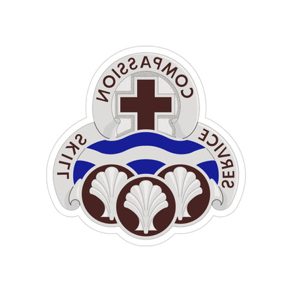 31 Field Hospital (U.S. Army) REVERSE PRINT Transparent STICKER-4" × 4"-The Sticker Space