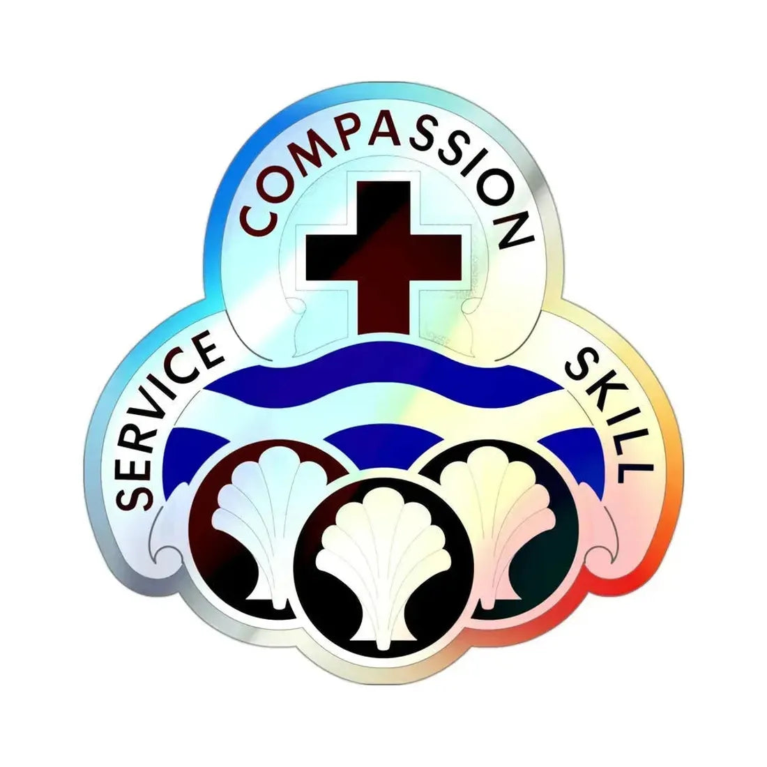 31 Field Hospital (U.S. Army) Holographic STICKER Die-Cut Vinyl Decal 3 Inch Holographic - The Sticker Space