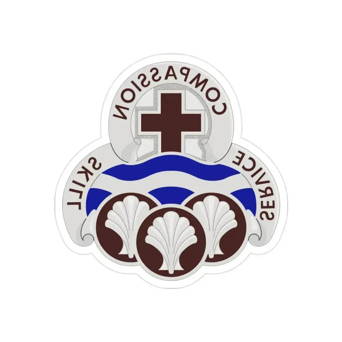 31 Field Hospital (U.S. Army) REVERSE PRINT Transparent Die-Cut STICKER 2 Inch Die-Cut Transparent - The Sticker Space