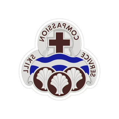 31 Field Hospital (U.S. Army) REVERSE PRINT Transparent Die-Cut STICKER 3 Inch Die-Cut Transparent - The Sticker Space