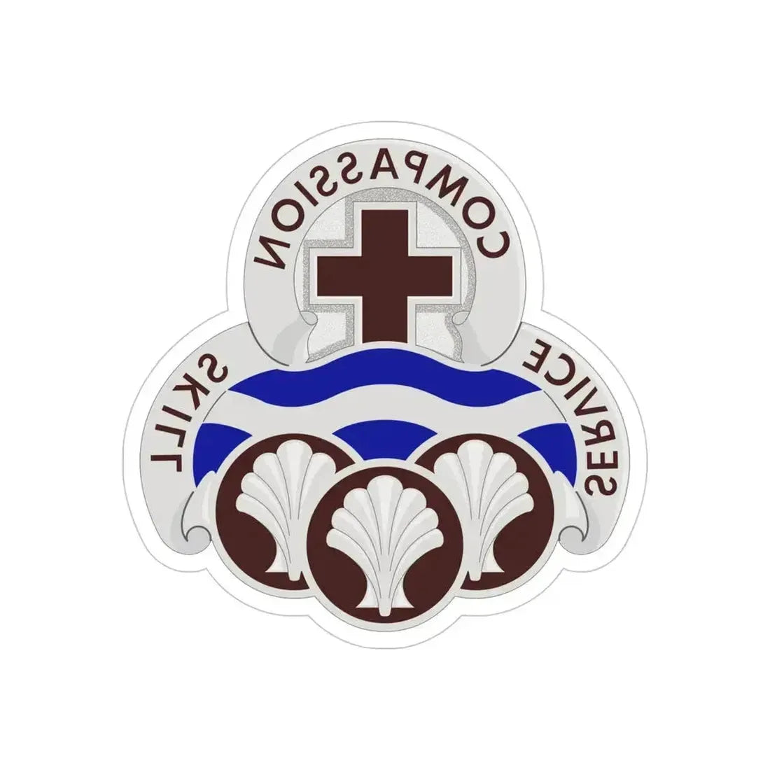 31 Field Hospital (U.S. Army) REVERSE PRINT Transparent Die-Cut STICKER 4 Inch Die-Cut Transparent - The Sticker Space