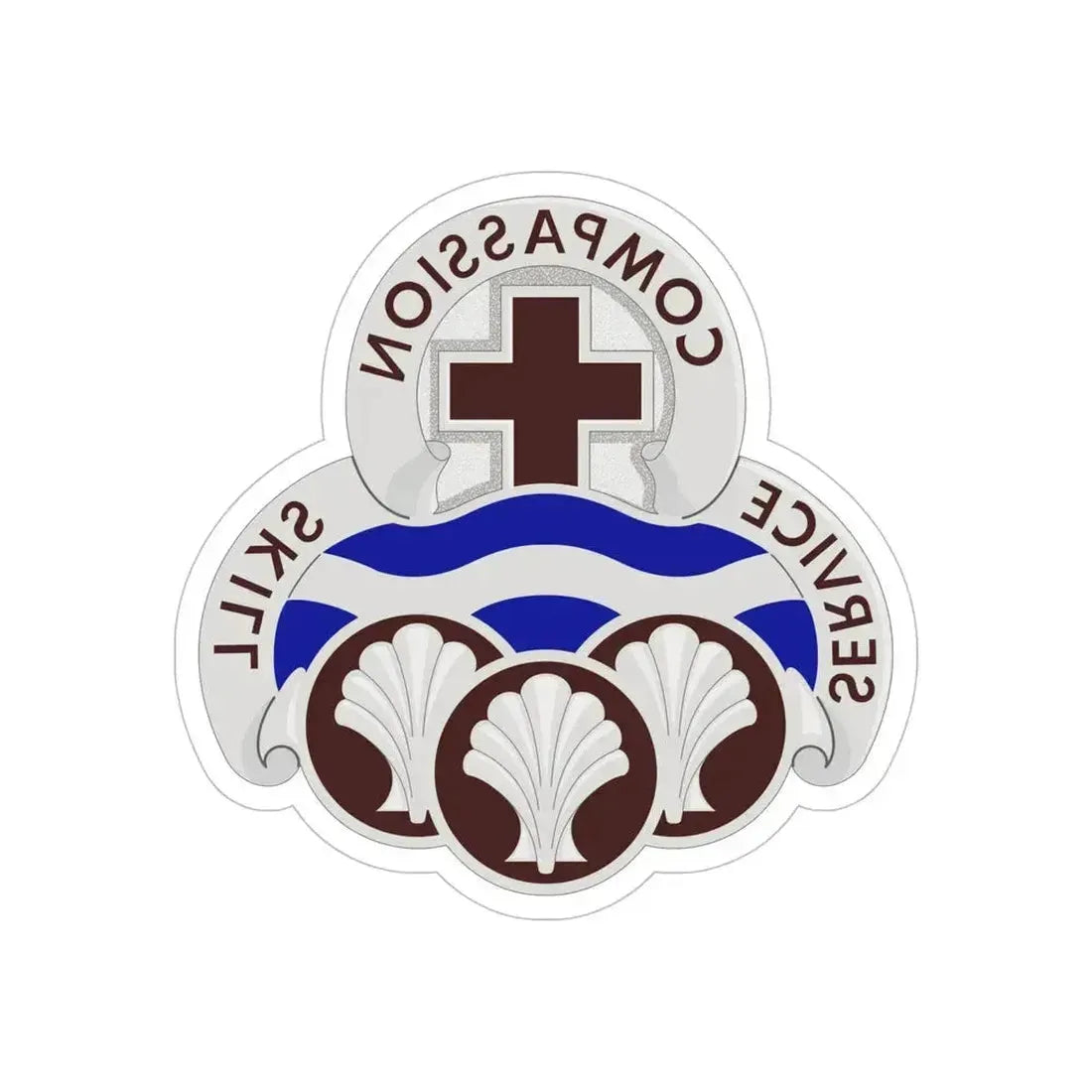 31 Field Hospital (U.S. Army) REVERSE PRINT Transparent Die-Cut STICKER 6 Inch Die-Cut Transparent - The Sticker Space