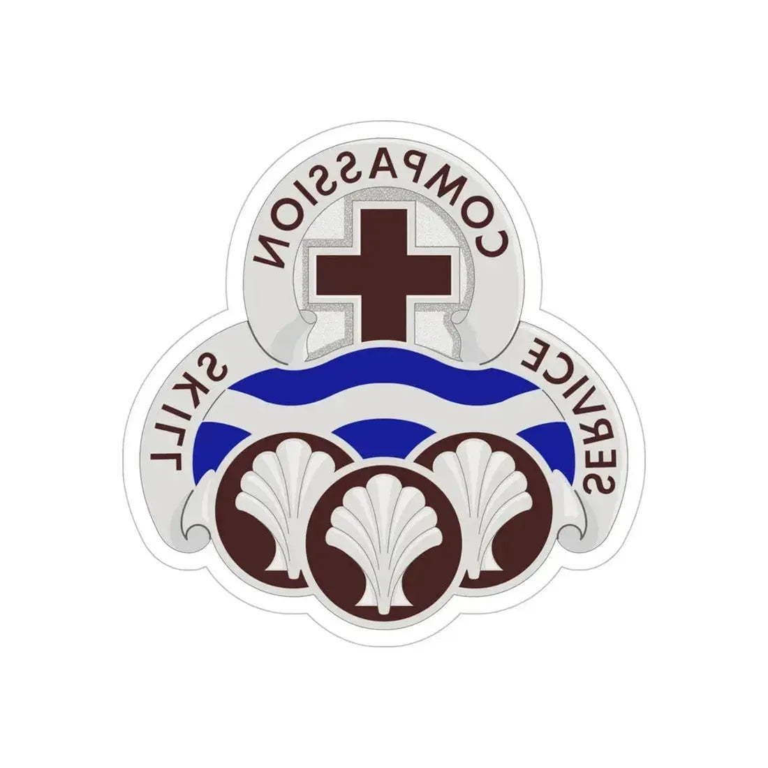 31 Field Hospital (U.S. Army) REVERSE PRINT Transparent Die-Cut STICKER - The Sticker Space