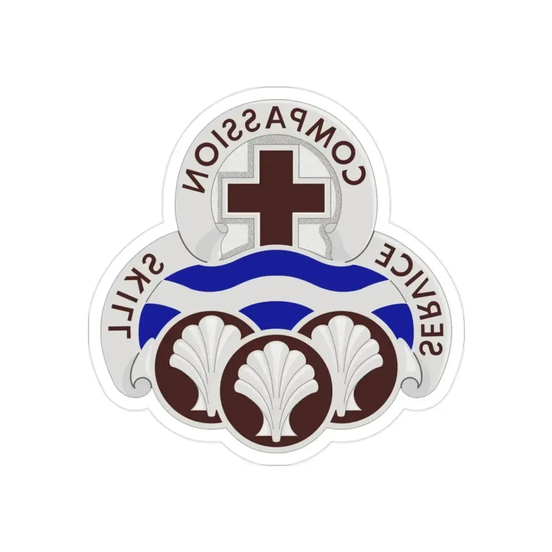 31 Field Hospital (U.S. Army) REVERSE PRINT Transparent Die-Cut STICKER - The Sticker Space