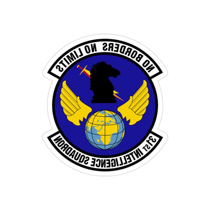 31 Intelligence Squadron ACC (U.S. Air Force) REVERSE PRINT Transparent STICKER-3" × 3"-The Sticker Space