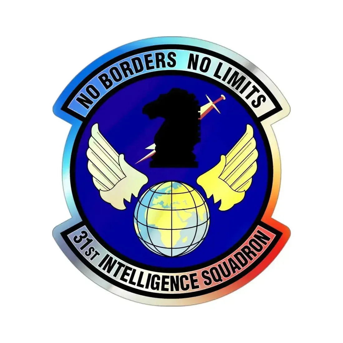 31 Intelligence Squadron ACC (U.S. Air Force) Holographic STICKER Die-Cut Vinyl Decal 3 Inch Holographic - The Sticker Space