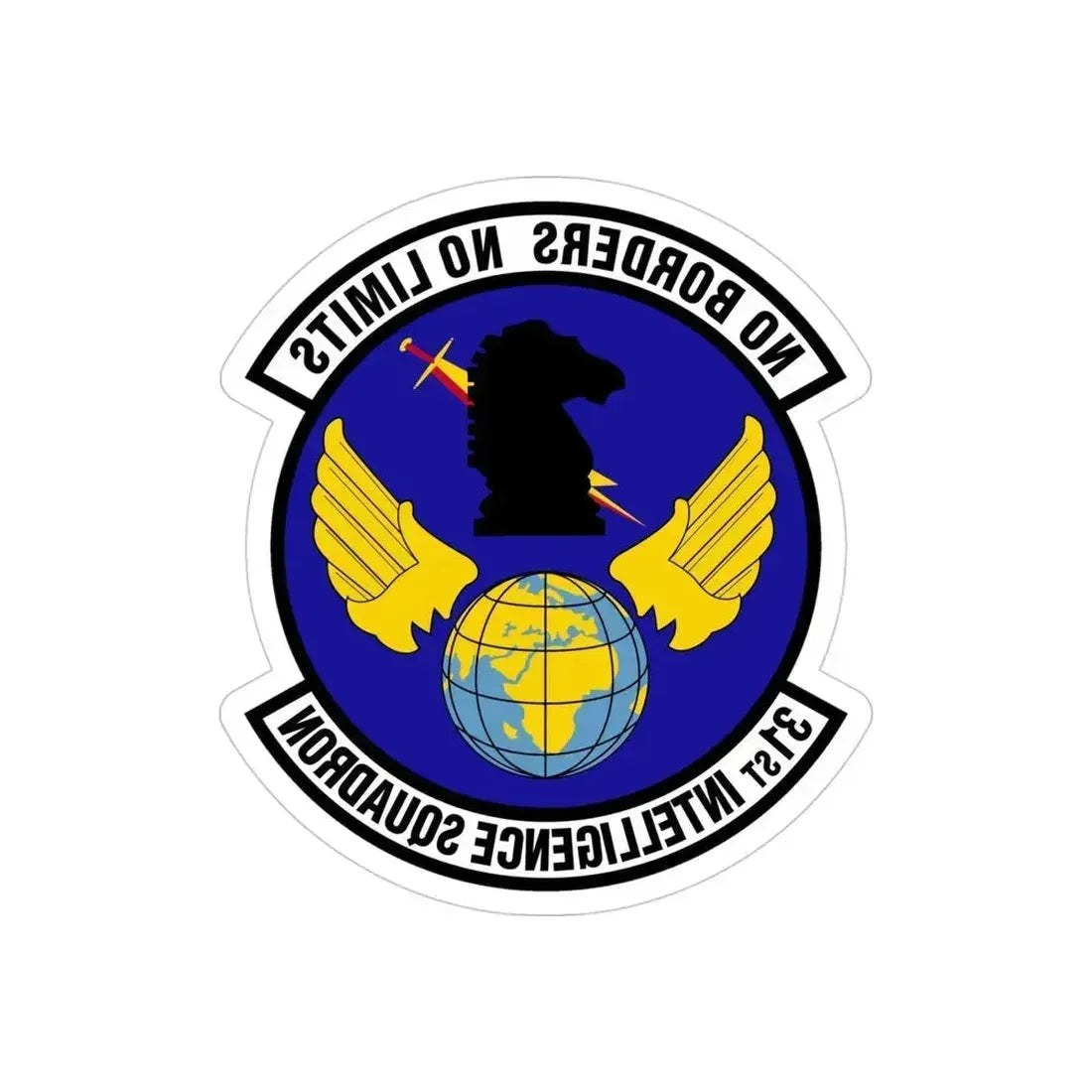 31 Intelligence Squadron ACC (U.S. Air Force) REVERSE PRINT Transparent Die-Cut STICKER 4 Inch Die-Cut Transparent - The Sticker Space
