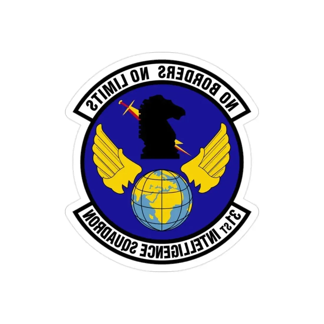 31 Intelligence Squadron ACC (U.S. Air Force) REVERSE PRINT Transparent Die-Cut STICKER - The Sticker Space