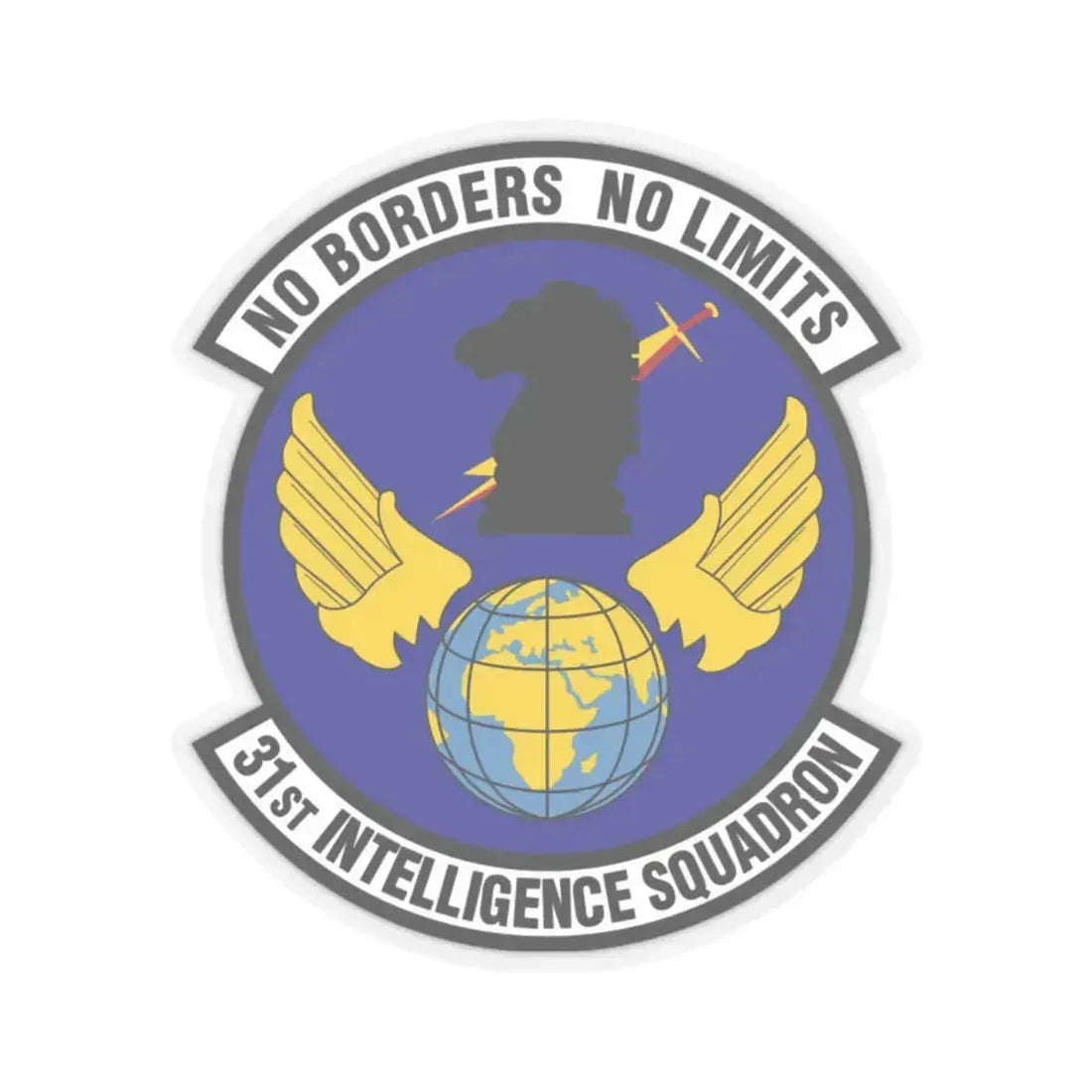 31 Intelligence Squadron ACC (U.S. Air Force) STICKER Vinyl Kiss-Cut Decal 2 Inch Transparent - The Sticker Space